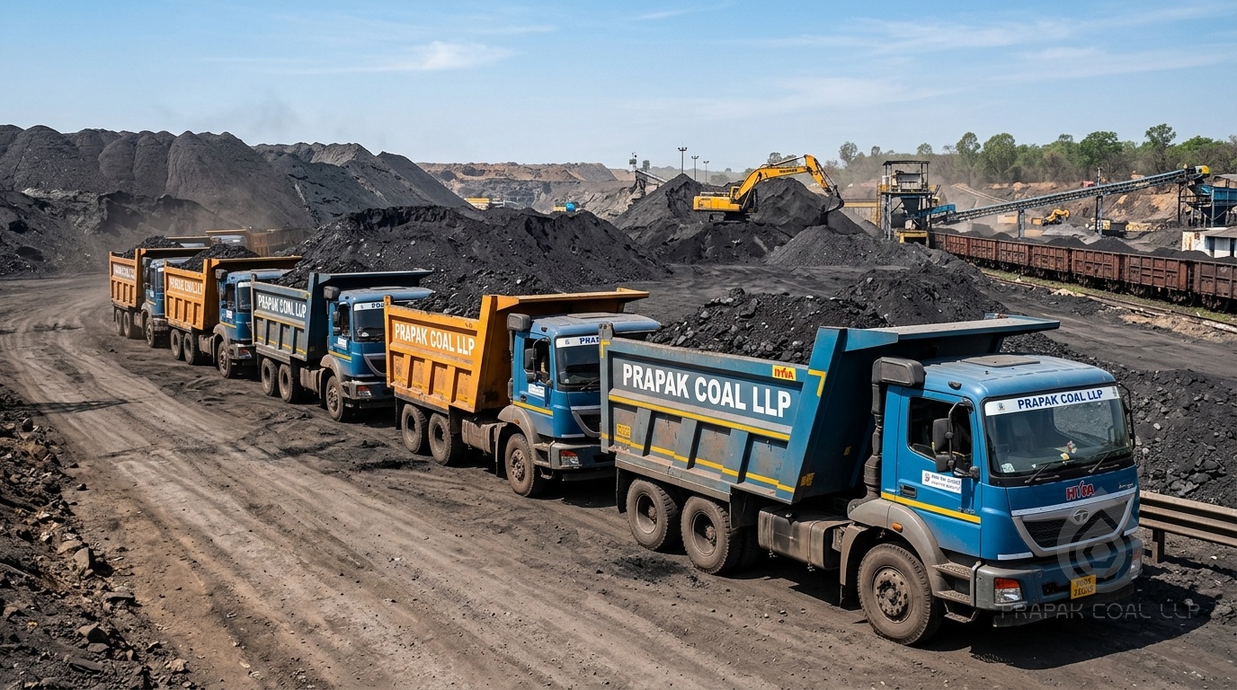 Prapak Coal Hyva Tipper Trucks in Indian Coal Mines
